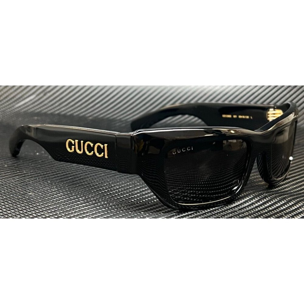 Gucci Gold Emblem Men Sunglasses - Picture 3 of 5